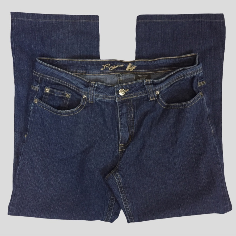 JD Collection Jeans Womens 33 Short Dark Wash Bootcut Mid Rise *Altered*